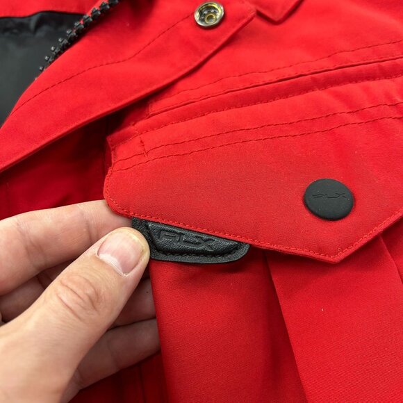 RALPH LAUREN RLX RANGER PARKA MENS MEDIUM DOWN PUFFER JACKET HOODED COAT RED - Picture 4 of 11
